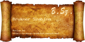 Brukner Szabina névjegykártya